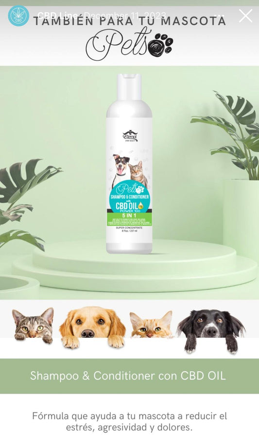 Pets shampoo & Conditioner with oil power